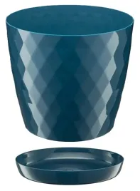 doniczka-oslonka-plastikowa-z-podstawka-20-cm-granatowy-polysk-karo-romby