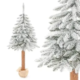 choinka-sztuczna-biala-na-naturalnym-pniu-osniezona-swierk-160-cm-donica