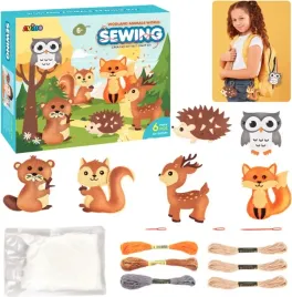 zestaw-kreatywny-wyszywanki-filcowe-zwierzatka-lesne-6szt-zabawa-z-nitka-6