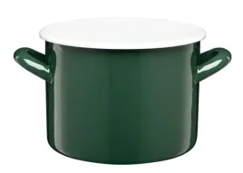 garnek-emaliowany-polewany-gladki-gordon-20-cm-44-l-butelkowa-zielen-bialy