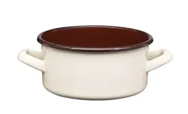rondel-emaliowany-polewany-gladki-garnek-niski-16-cm-15-l-kremowy-brazowy