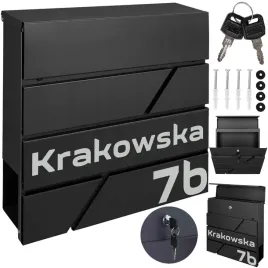 czarna-skrzynka-pocztowa-na-listy-i-korespondencje-z-miejscem-na-adres