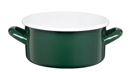 rondel-emaliowany-gladki-garnek-niski-18-cm-2-l-zielony-butelkowa-zielen