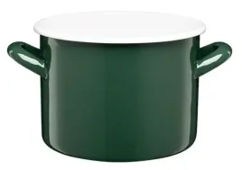 garnek-emaliowany-polewany-gladki-gordon-22-cm-60-l-butelkowa-zielen-bialy