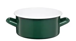 rondel-emaliowany-gladki-garnek-niski-16-cm-15-l-zielony-butelkowa-zielen