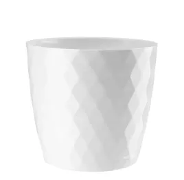 doniczka-oslonka-plastikowa-cristal-16-cm-bialy-polysk-geometryczny-wzor
