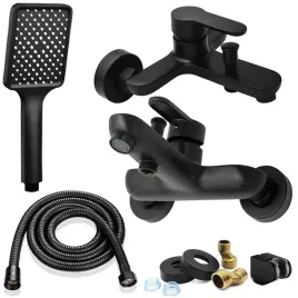 czarna-bateria-wannowa-scienna-z-zestawem-waz-sluchawka-uchwyt-prysznic