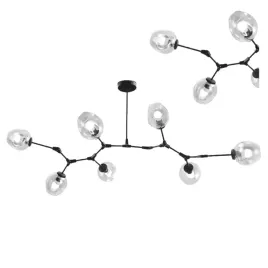 lampa-sufitowa-wiszaca-metalowa-czarna-transparentna-szklana-kula-7x-e27