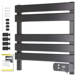 maly-grzejnik-lazienkowy-elektryczny-drabinka-suszarka-timer-czarny-150w