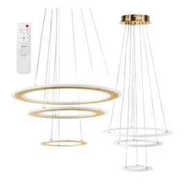 lampa-sufitowa-wiszaca-led-zlota-szczotkowana-ringi-pierscienie-z-pilotem