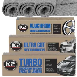 zestaw-past-polerskich-do-recznej-korekty-lakieru-k2-ultra-cut-turbo-aluchrom-wraz-z-3-sciereczkami