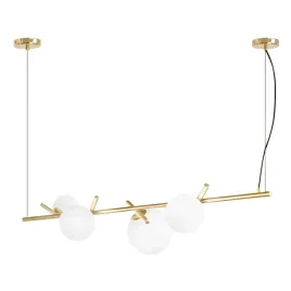 lampa-sufitowa-wiszaca-zlota-biale-mleczne-kule-gold-white-4x-g9
