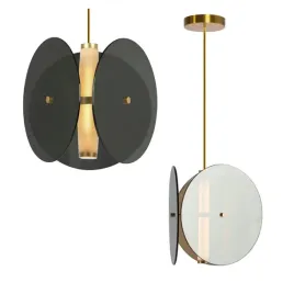 lampa-sufitowa-wiszaca-szklana-czarna-dymiona-talerze-loft-black-led