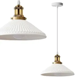 lampa-sufitowa-wiszaca-biala-zlota-retro-ceramiczna-white-gold-e27