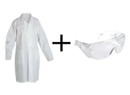 komplet-fartuch-laboratoryjny-bialy-bawelniany-medyczny-okulary-ochronne-xs