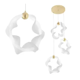 lampa-sufitowa-wiszaca-led-zlota-biala-falowana-nowoczesna-3-punktowa