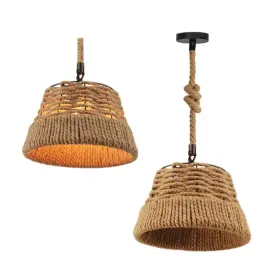 lampa-sufitowa-wiszaca-bezowy-sznur-pleciona-lina-loft-e27