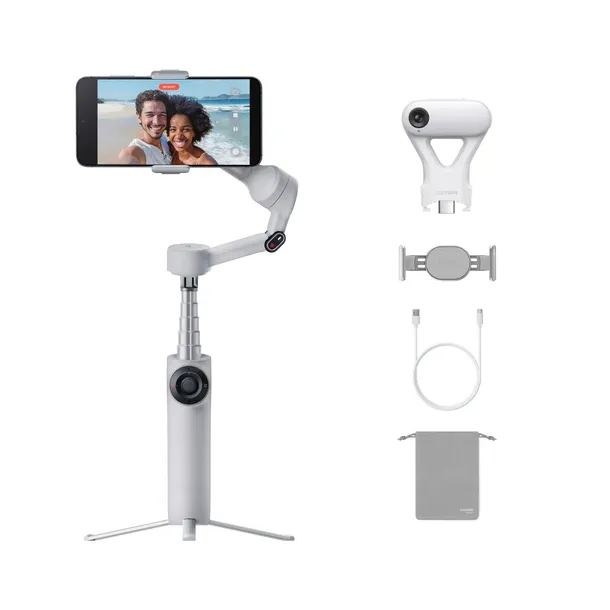 Gimbal do smartfona Insta360 Flow 2 Zestaw AI Tracker Bundle Szary