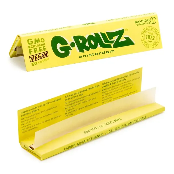 BLETKI BIBUŁKI KS SLIM G-ROLLZ AMSTERDAM BAMBOO NIEBIELONE