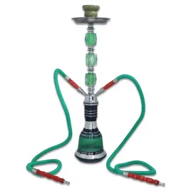 fajka-wodna-shisha-53cm-z-dwoma-wezami-2-weze-zielona
