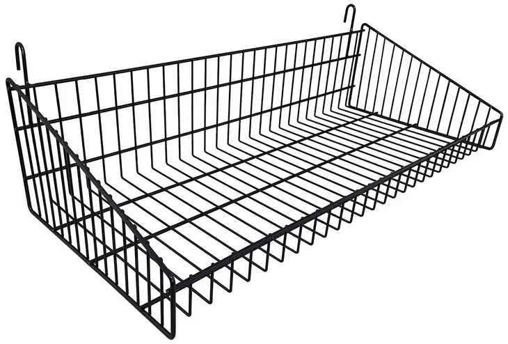 KOSZ DO ZAWIESZANIA NA KRATĘ DO EKSPOZYCJI DUŻY 70 CM CZARNY SOLIDNY