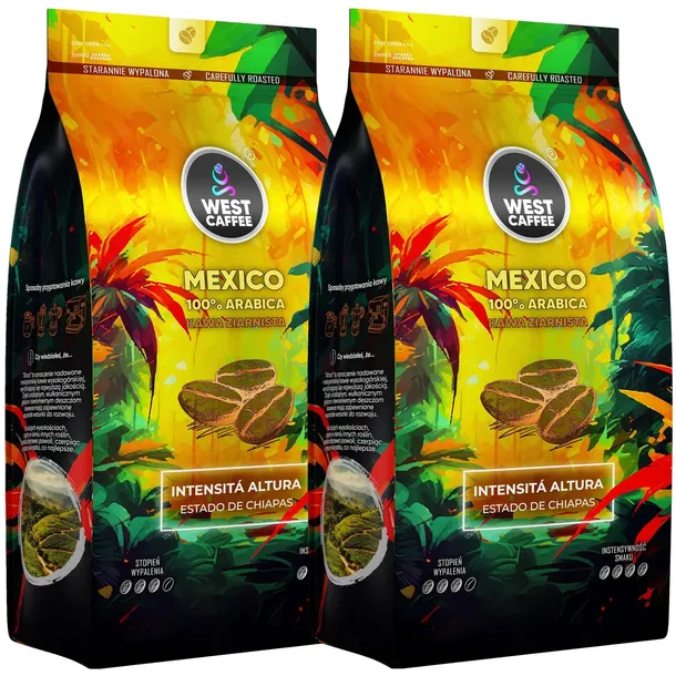 KAWA ZIARNISTA Meksyk 2kg 100% Arabica - Intensita Altura - ŚWIEŻO WYPALONA