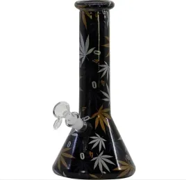 bongo-szklane-fajka-wodna-25-cm-czarne-w-liscie