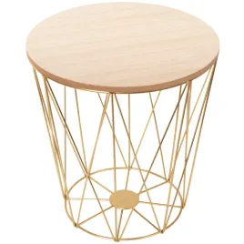 druciany-stolik-twins-round-s-metalowy-zloty-loft
