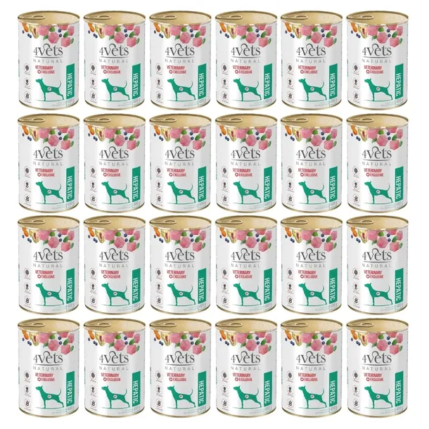 4VETS Natural Hepatic Dog - mokra karma dla psa - 400 g