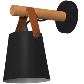 lampa-scienna-kinkiet-metalowy-pasek-drewno-czarny