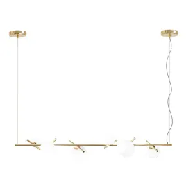 lampa-sufitowa-wiszaca-zlota-biale-mleczne-kule-gold-white-6x-g9