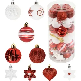 bombki-choinkowe-dekoracje-zestaw-czerwone-mix-41szt-komplet