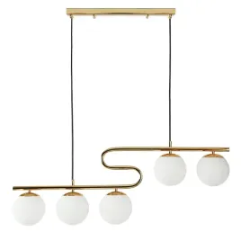 lampa-sufitowa-wiszaca-zlota-biale-mleczne-kule-gold-white-5x-e27