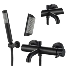 bateria-wannowa-czarny-mat-jednouchwytowa-lungo-scienna-black-rea