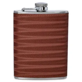 piersiowka-stalowa-skorzana-brazowa-eko-skora-prezent-na-alkohol-240ml