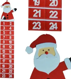 swiateczny-filcowy-wiszacy-kalendarz-adwentowy-z-mikolajem