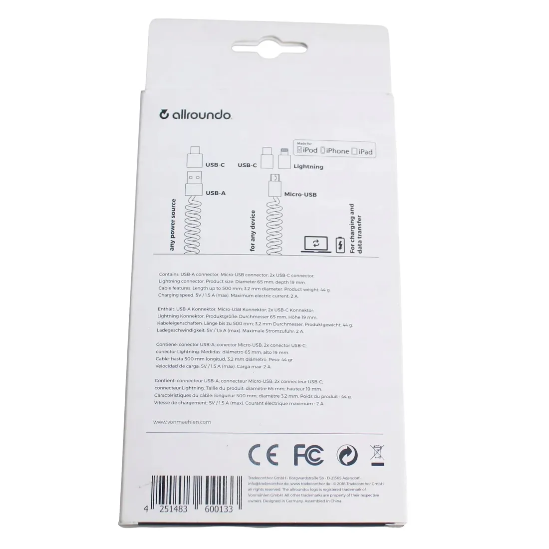 kabel-do-ladowania-usb-usb-c-micro-usb-lightning-vonmahlen-allroundo-iphone-stan-nowy