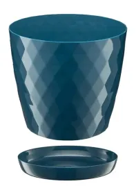 doniczka-oslonka-plastikowa-z-podstawka-18-cm-granatowy-polysk-karo-romby
