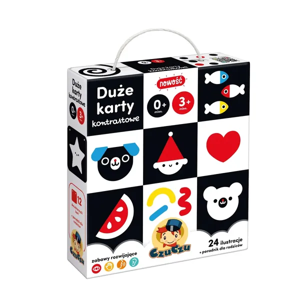 CzuCzu Karty kontrastowe DUŻE 24 ILUSTRACJE