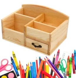organizer-przybornik-dikom-drewniany-z-szufladka-na-biurko-do-biura-szkolny