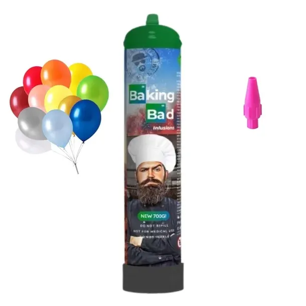 N2O Nitro BAKING BAD 700g Podtlenek azotu cracker GAZ balony cream charger