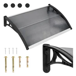 daszek-nad-drzwi-100x60cm-szary-zadaszenie-lukowe-poliweglan-na-balkon-okno