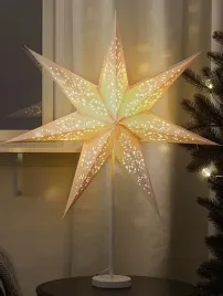 ikea-strala-zestaw-klosz-koronka-bialy-70-cm-gwiazda-podstawa-zarowka