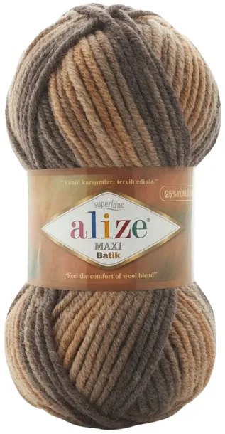 Włóczka Alize Superlana MAXI Batik - 7800 - 100m/100g 25% Wełna 75% Akryl