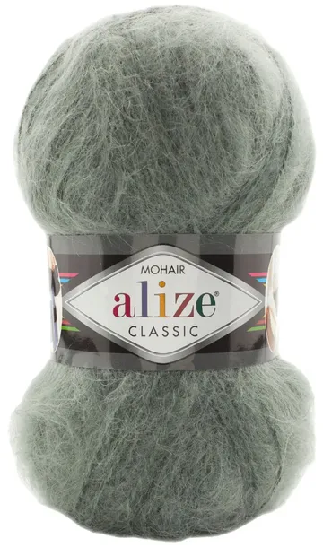 Włóczka Alize Mohair Classic - 180 ZGNIŁA ZIELEŃ - 100g 25% Moher 24% Wełna
