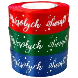 swiateczne-wstazki-25mm-23m-czerwony-zielony-niebieski-wesolych-swiat