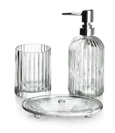 komplet-lazienkowy-szklany-zestaw-3-elementow-dozownik-400ml-srebrna-pompka