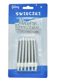 zestaw-swieczek-na-tort-topper-happy-birthdey-srebrne-gladkie