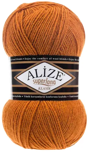 Włóczka Alize Superlana KLASIK - 234 MIEDZIANY - 280m/100g 25% Wełna
