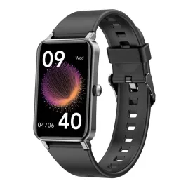 smartwatch-zegarek-czarny-okragly-guma-bieganie-sportowy-krokomierz-zx18